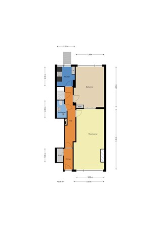 Floorplan - Dordtselaan 52C, 3073 GD Rotterdam